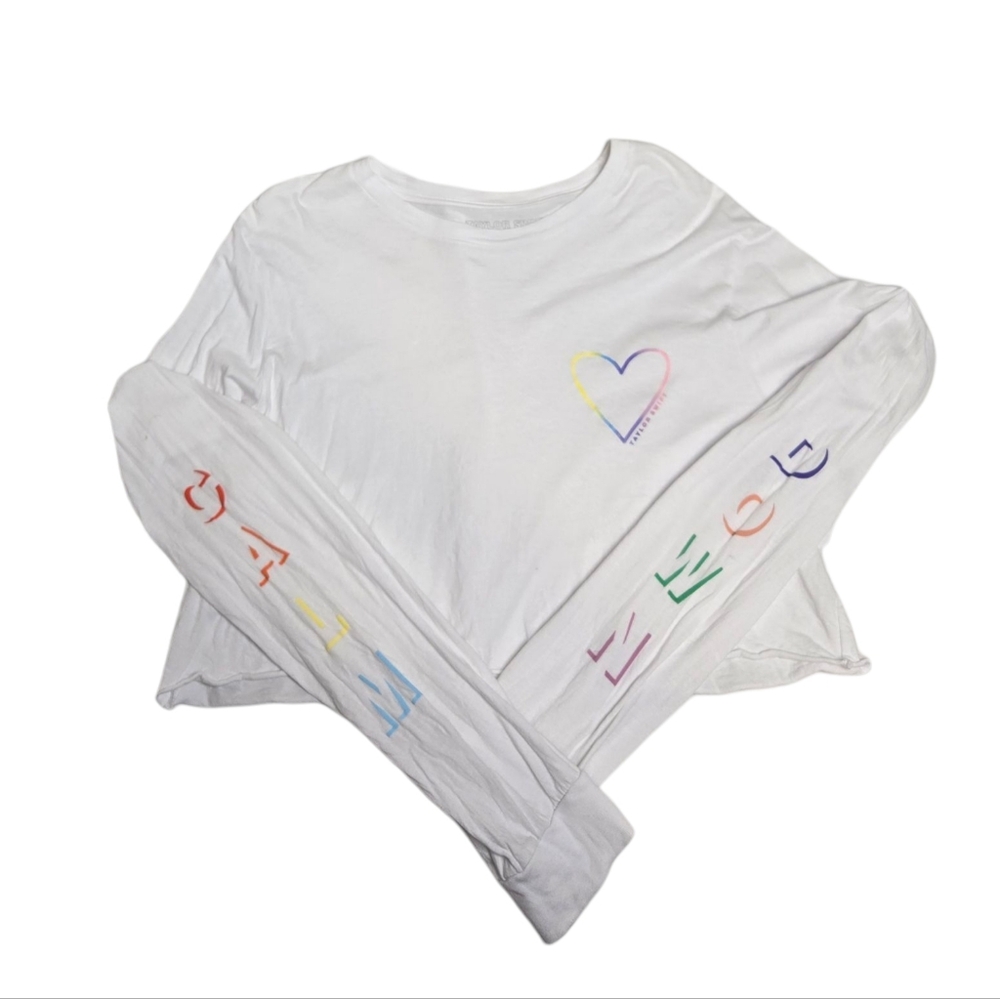 TAYLOR‎ SWIFT Calm Down white long sleeve Lover crop top XL
